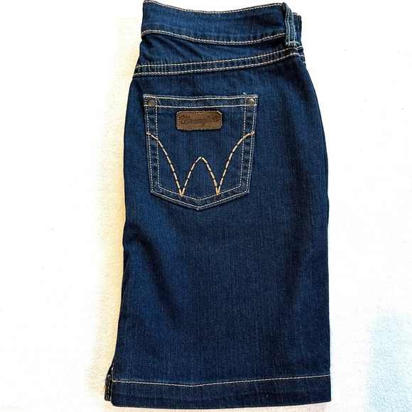 WRANGLER DENIM DARK-WASH MINISKIRT. WESTERN RODEO BOHO FESTIVAL #09MWKDK. Sz11 - Picture 8 of 8